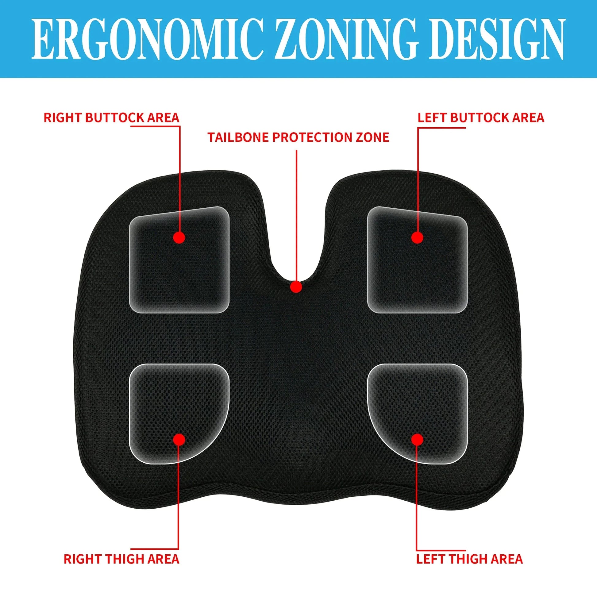 Gel-Enhanced Memory Foam Office Chair Cushion – Long-Lasting Comfort & Support Manwatstore