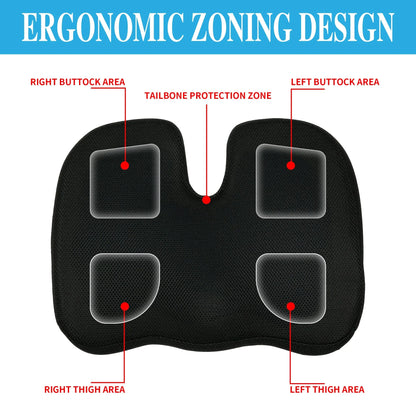 Gel-Enhanced Memory Foam Office Chair Cushion – Long-Lasting Comfort &amp; Support Manwatstore