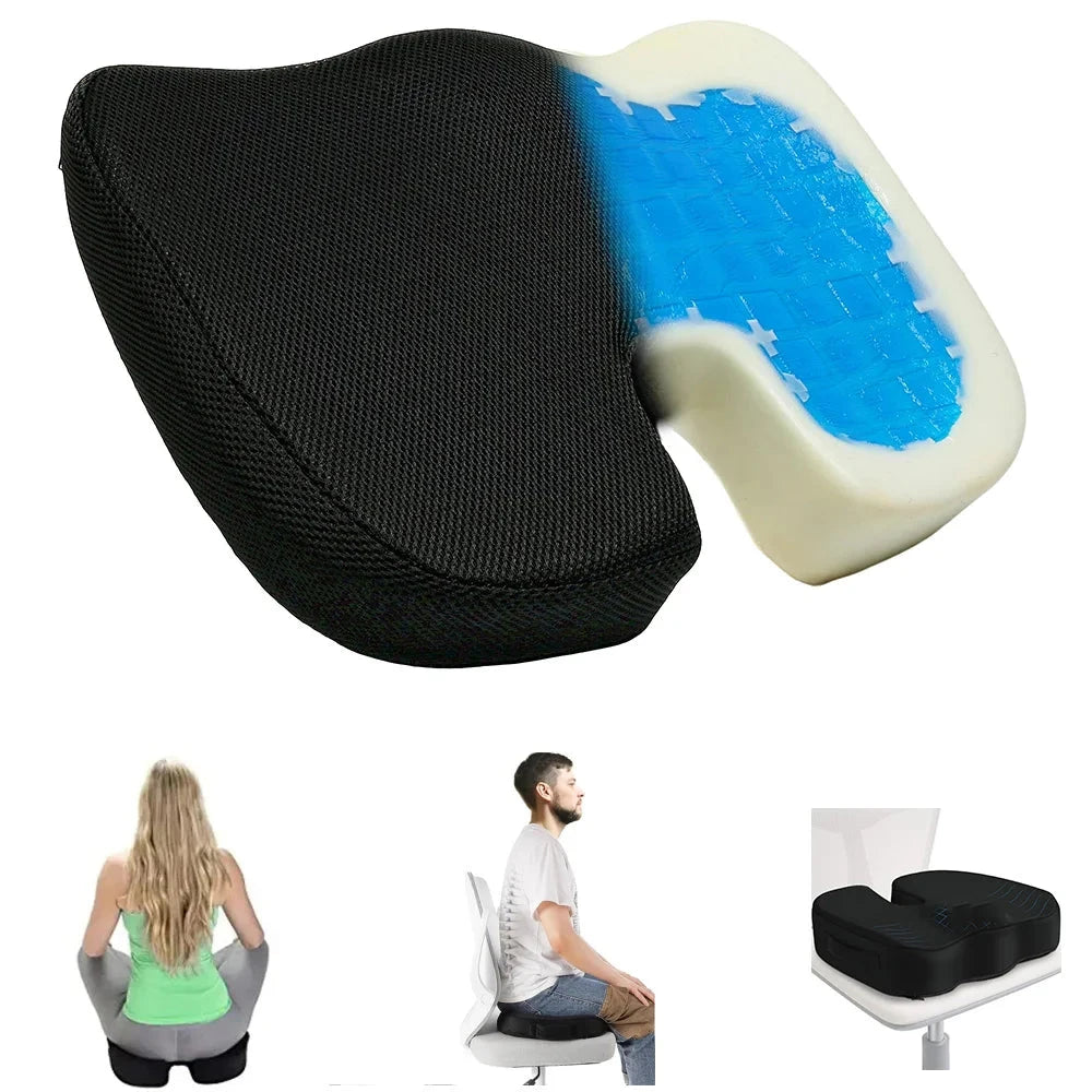 Gel-Enhanced Memory Foam Office Chair Cushion – Long-Lasting Comfort &amp; Support Manwatstore
