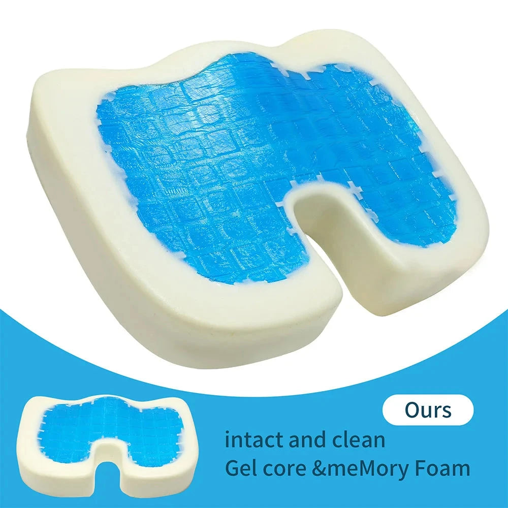 Gel-Enhanced Memory Foam Office Chair Cushion – Long-Lasting Comfort &amp; Support Manwatstore