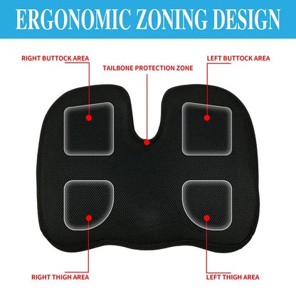 Gel-Enhanced Memory Foam Office Chair Cushion – Long-Lasting Comfort &amp; Support Manwatstore