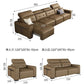 Genuine Leather Electric Convertible Sofa Bed with Adjustable Headrest, Multifunctional Folding Sofa Beds for Cinema Living Room Manwatstore