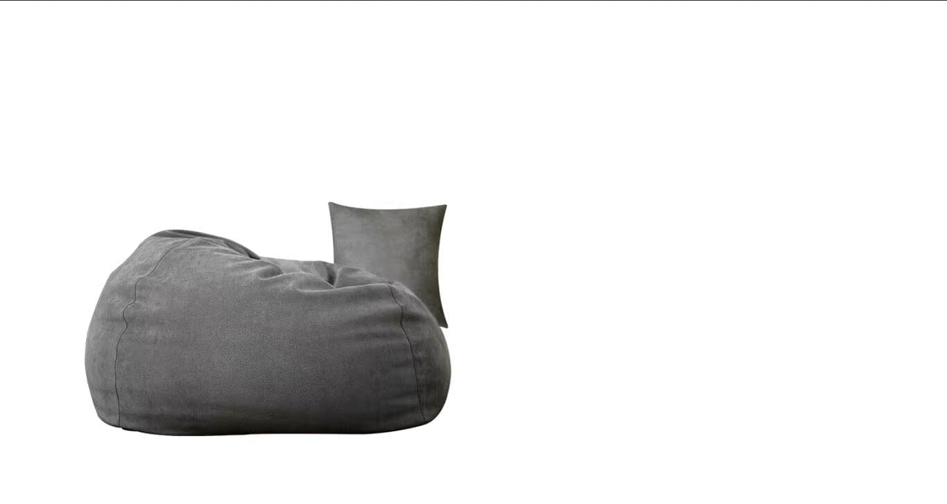 Giant Leather Bean Bag Chair - Luxury Lazy Sofa for Living Room, Bedroom & Balcony | Comfortable Tatami-Style Recliner for Adults & Kids Home & Living Manwatstore