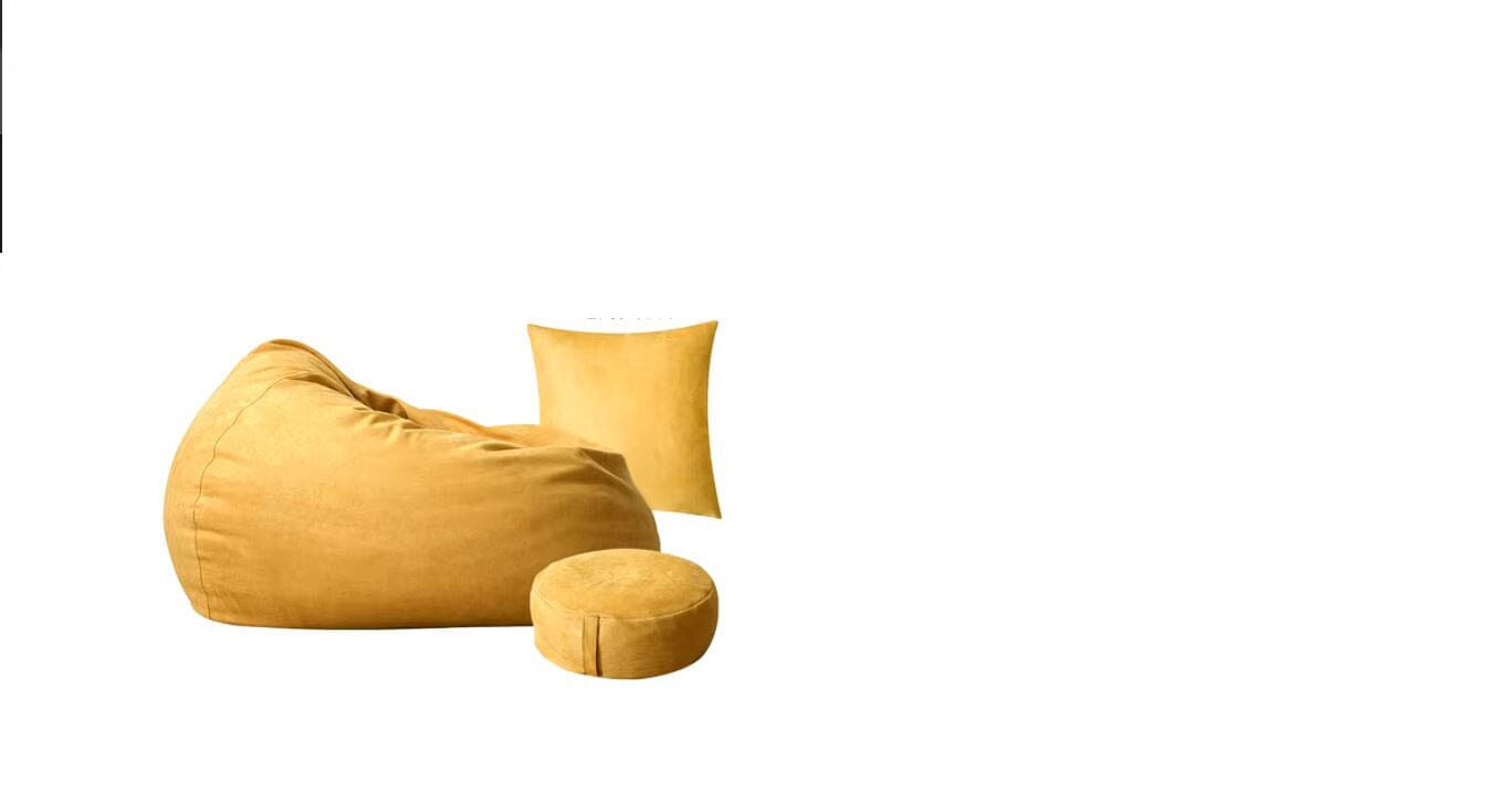 Giant Leather Bean Bag Chair - Luxury Lazy Sofa for Living Room, Bedroom &amp; Balcony | Comfortable Tatami-Style Recliner for Adults &amp; Kids Home &amp; Living Manwatstore