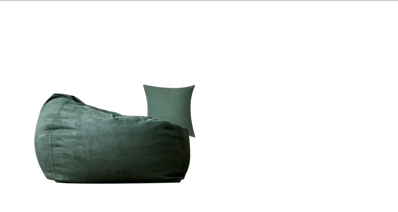 Giant Leather Bean Bag Chair - Luxury Lazy Sofa for Living Room, Bedroom & Balcony | Comfortable Tatami-Style Recliner for Adults & Kids Home & Living Manwatstore