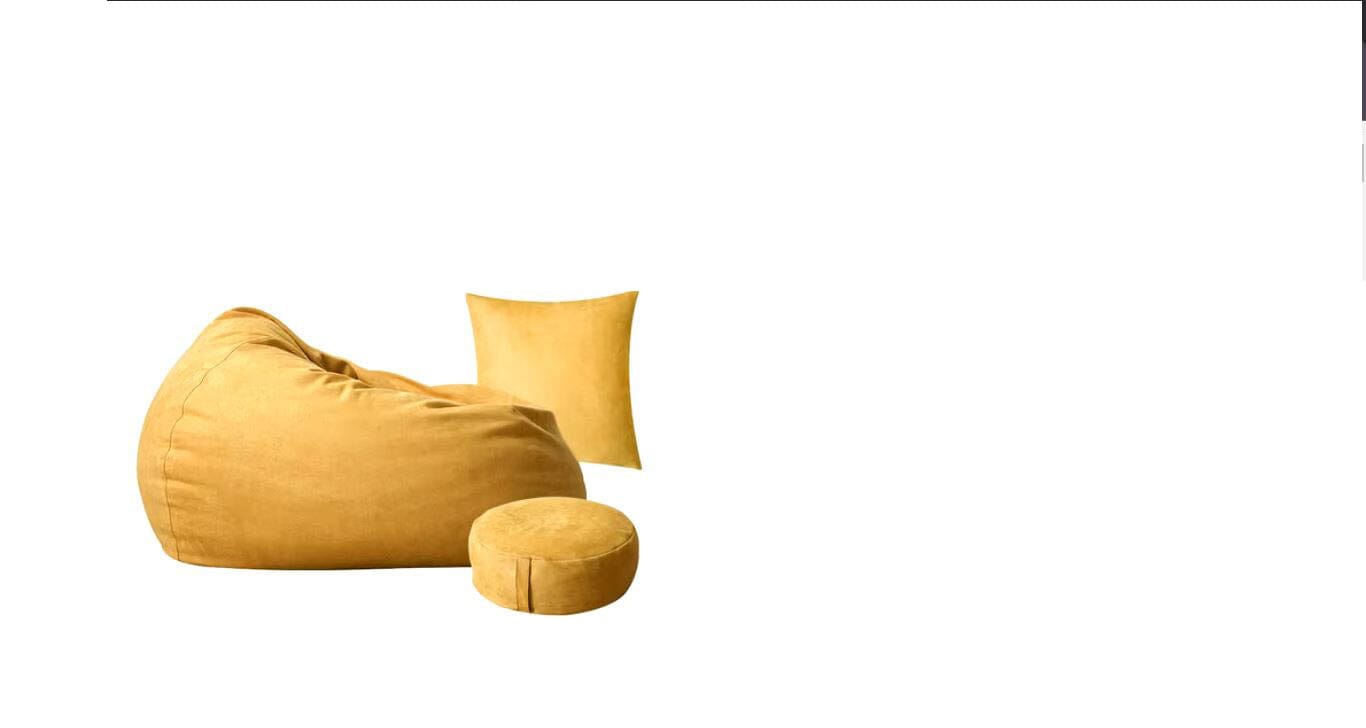 Giant Leather Bean Bag Chair - Luxury Lazy Sofa for Living Room, Bedroom & Balcony | Comfortable Tatami-Style Recliner for Adults & Kids Home & Living Manwatstore