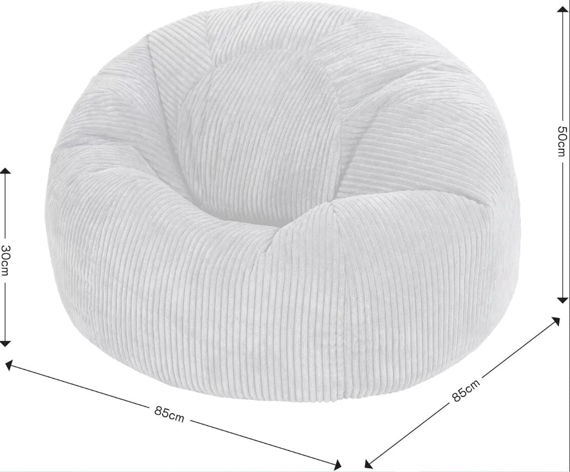 Giant Rope Adult Bean Bag Chair - Comfortable Corduroy Lounge Chair for All Ages | UK Bean Bag Chair Manwatstore