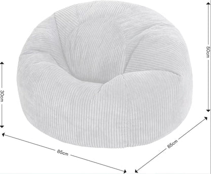 Giant Rope Adult Bean Bag Chair - Comfortable Corduroy Lounge Chair for All Ages | UK Bean Bag Chair Manwatstore