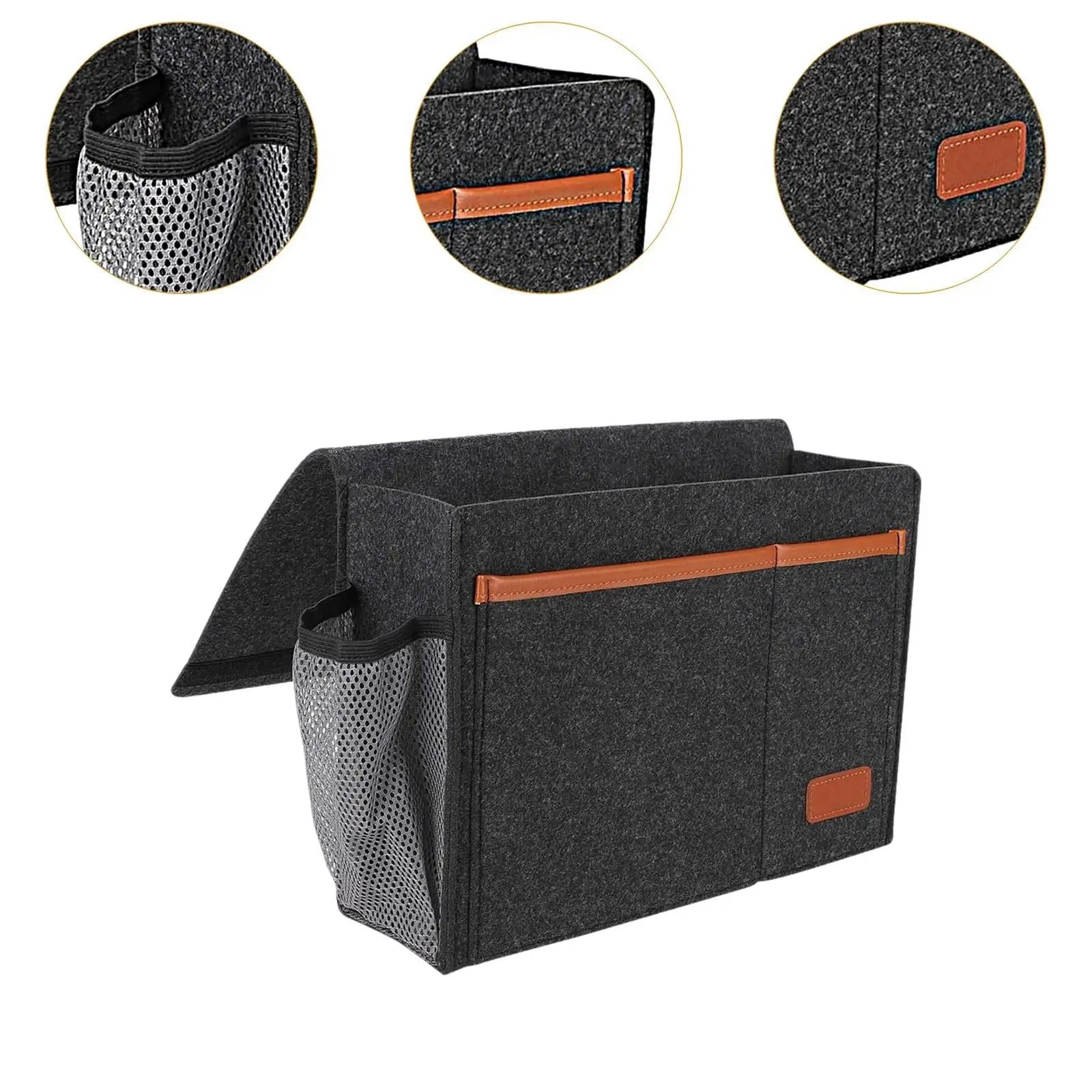 Hanging Bedside Bag, Under Mattress Storage Organizer, Bedside Pockets, Thick Manwatstore