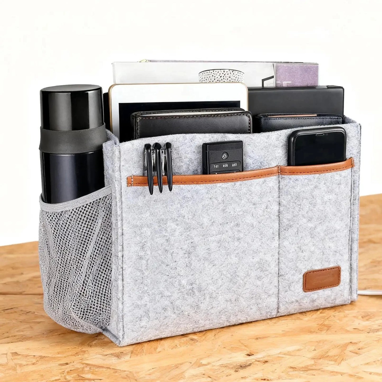 Hanging Bedside Bag, Under Mattress Storage Organizer, Bedside Pockets, Thick Manwatstore
