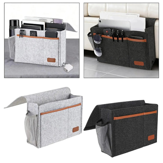 Hanging Bedside Bag, Under Mattress Storage Organizer, Bedside Pockets, Thick Manwatstore