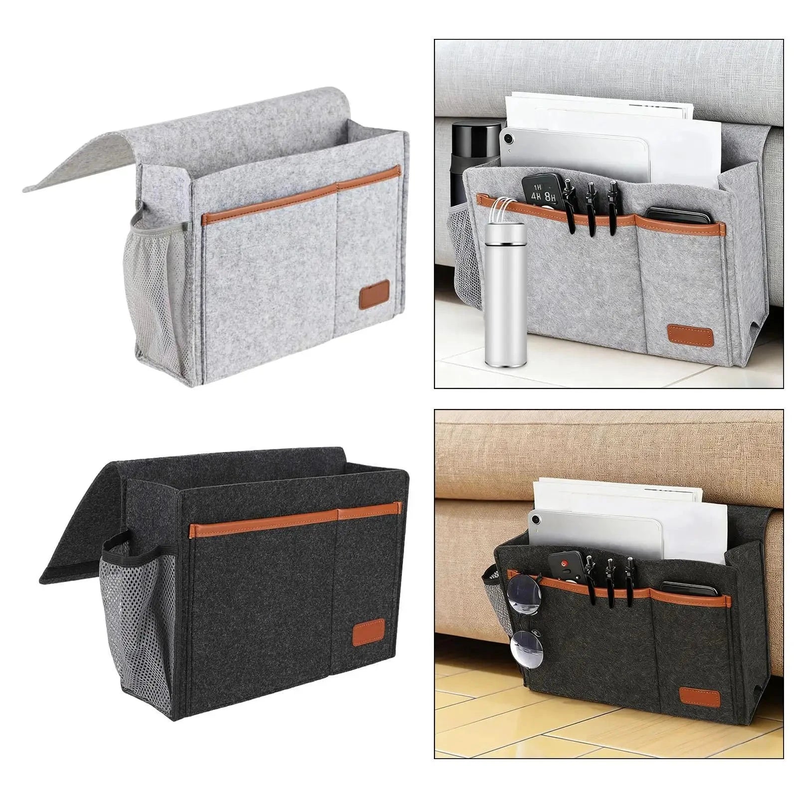 Hanging Bedside Bag, Under Mattress Storage Organizer, Bedside Pockets, Thick Manwatstore