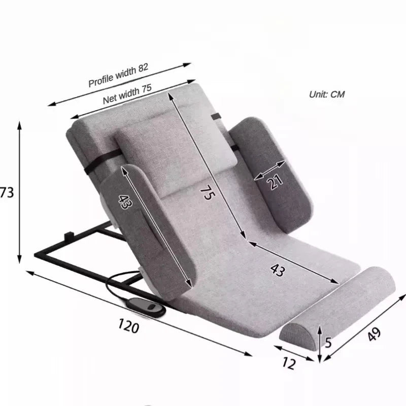High Density Sponge Chaise Lounge Adjustable Folding Portable Electric Lift Indoor Chaise Lounge Bedroom Living Room Furniture Manwatstore