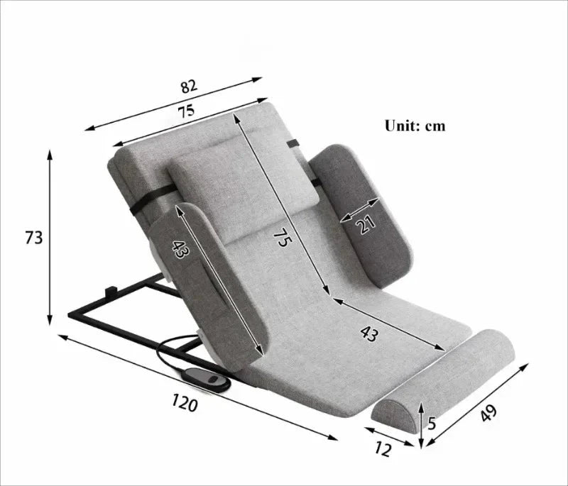 High Density Sponge Chaise Lounge Adjustable Folding Portable Electric Lift Indoor Chaise Lounge Bedroom Living Room Furniture Manwatstore