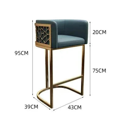 Home High Kitchen Stools Nordic Luxury Ergonomic Simple Bar Stool Adjustable Aesthetic Bancos Para Barra Outdoor Furniture HY Manwatstore
