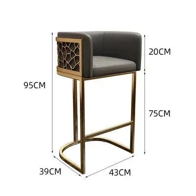 Home High Kitchen Stools Nordic Luxury Ergonomic Simple Bar Stool Adjustable Aesthetic Bancos Para Barra Outdoor Furniture HY Manwatstore