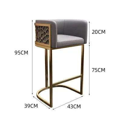 Home High Kitchen Stools Nordic Luxury Ergonomic Simple Bar Stool Adjustable Aesthetic Bancos Para Barra Outdoor Furniture HY Manwatstore