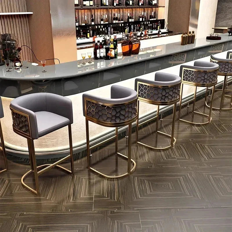 Home High Kitchen Stools Nordic Luxury Ergonomic Simple Bar Stool Adjustable Aesthetic Bancos Para Barra Outdoor Furniture HY Manwatstore