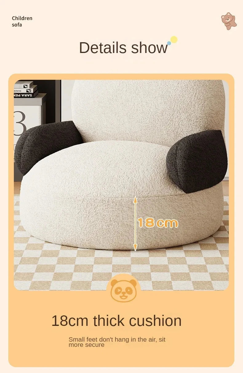 Home Ins Style Beanbag Sofa Living Room Bedroom Cute Cartoon Baby Hot Sale Lazy Sofa Velvet Bedroom Bedside Children Sofa Manwatstore