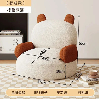 Home Ins Style Beanbag Sofa Living Room Bedroom Cute Cartoon Baby Hot Sale Lazy Sofa Velvet Bedroom Bedside Children Sofa Manwatstore