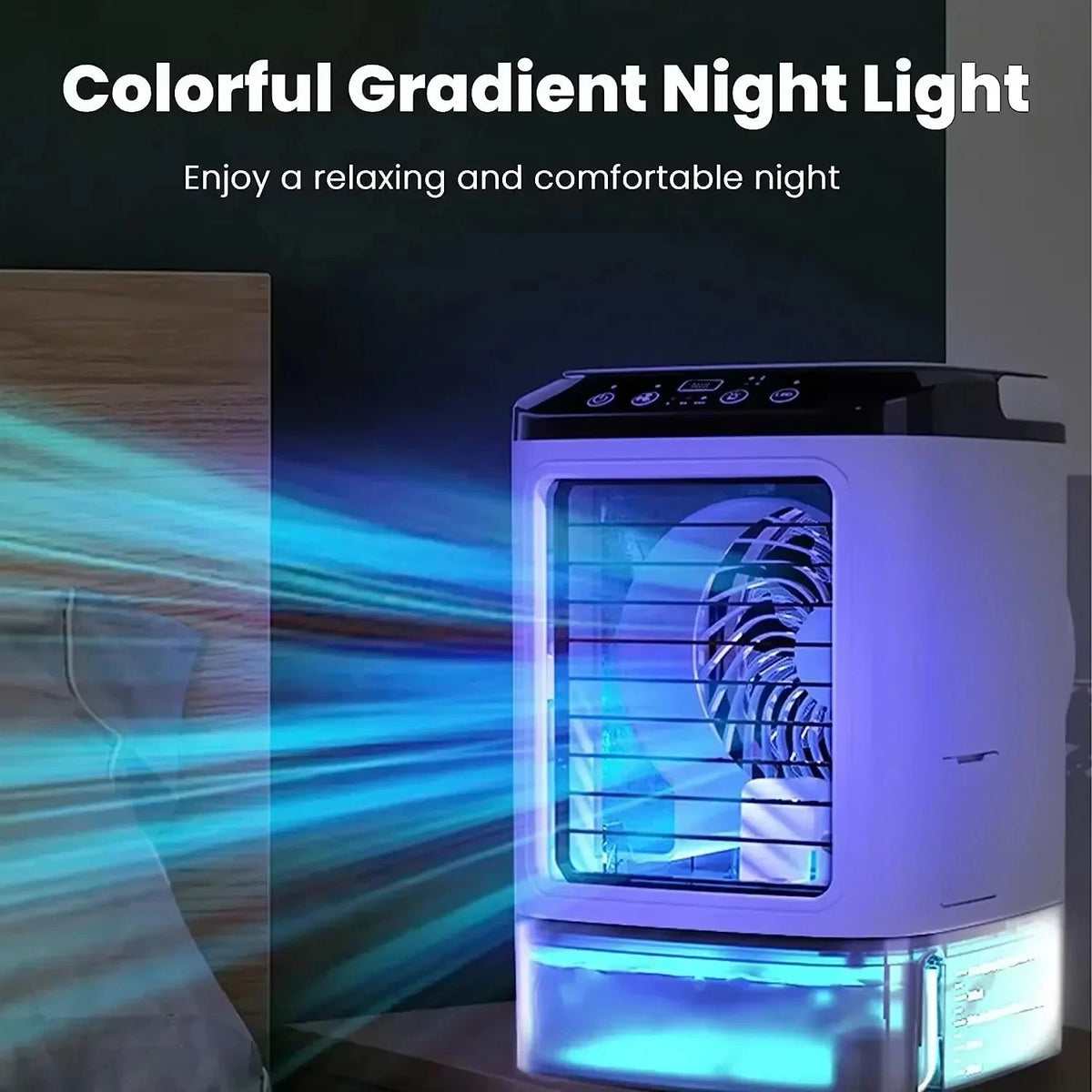 HOMEFISH Small Home-use Quiet Desktop Humidifier Cold Fan Spray Refrigeration Portable USB Electric Fan Manwatstore