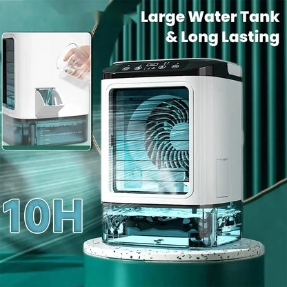 HOMEFISH Small Home-use Quiet Desktop Humidifier Cold Fan Spray Refrigeration Portable USB Electric Fan Manwatstore