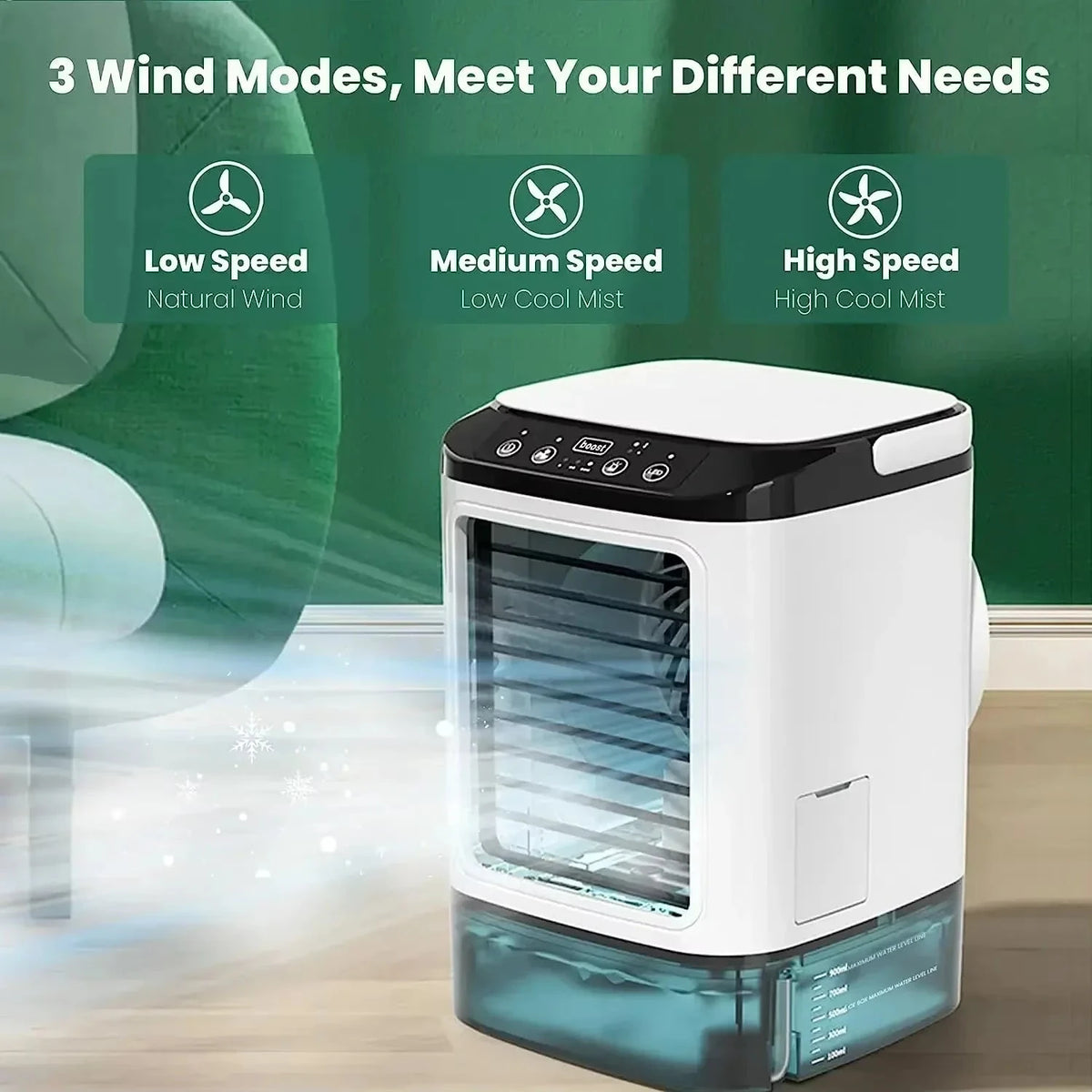 HOMEFISH Small Home-use Quiet Desktop Humidifier Cold Fan Spray Refrigeration Portable USB Electric Fan Manwatstore
