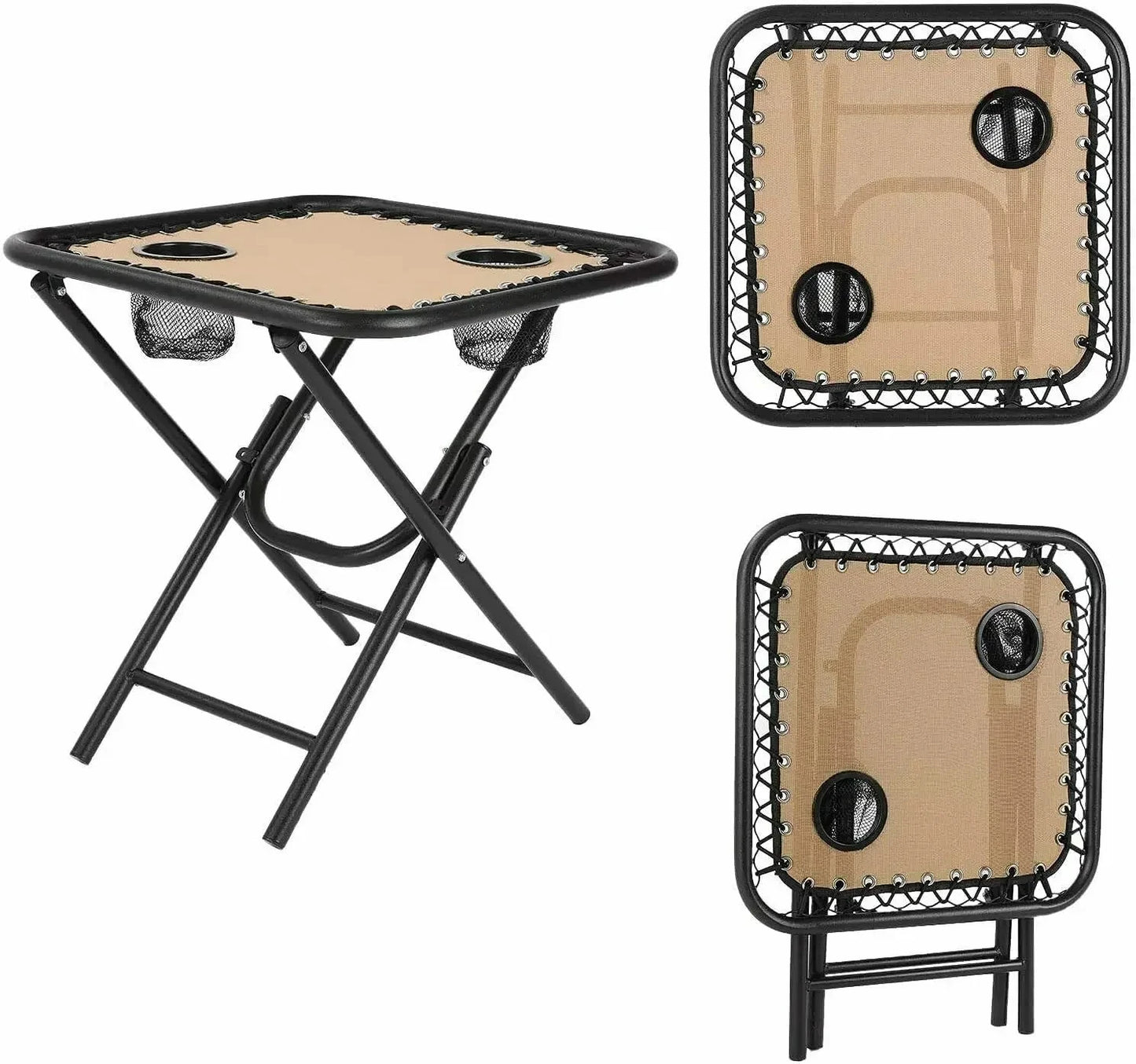 Homfa Garden Sun Lounger Set with Table Folding Adjustable Zero Gravity Recliner Chair Seat Indoor/Outdoor Manwatstore