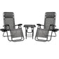 Homfa Garden Sun Lounger Set with Table Folding Adjustable Zero Gravity Recliner Chair Seat Indoor/Outdoor Manwatstore
