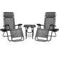 Homfa Garden Sun Lounger Set with Table Folding Adjustable Zero Gravity Recliner Chair Seat Indoor/Outdoor Manwatstore