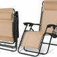 Homfa Garden Sun Lounger Set with Table Folding Adjustable Zero Gravity Recliner Chair Seat Indoor/Outdoor Manwatstore