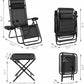 Homfa Garden Sun Lounger Set with Table Folding Adjustable Zero Gravity Recliner Chair Seat Indoor/Outdoor Manwatstore