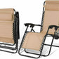 Homfa Garden Sun Lounger Set with Table Folding Adjustable Zero Gravity Recliner Chair Seat Indoor/Outdoor Manwatstore