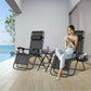 Homfa Garden Sun Lounger Set with Table Folding Adjustable Zero Gravity Recliner Chair Seat Indoor/Outdoor Manwatstore