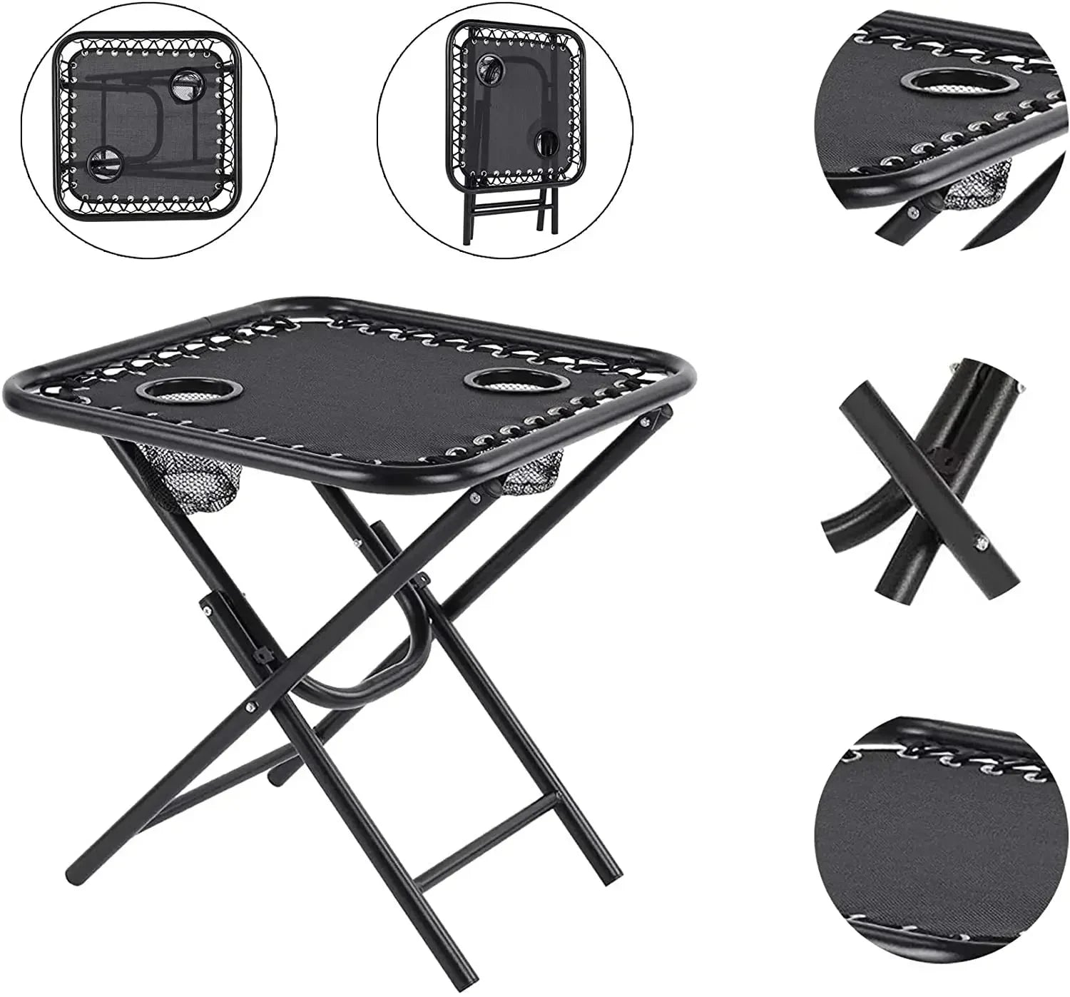 Homfa Garden Sun Lounger Set with Table Folding Adjustable Zero Gravity Recliner Chair Seat Indoor/Outdoor Manwatstore