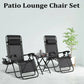 Homfa Garden Sun Lounger Set with Table Folding Adjustable Zero Gravity Recliner Chair Seat Indoor/Outdoor Manwatstore