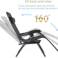 Homfa Garden Sun Lounger Set with Table Folding Adjustable Zero Gravity Recliner Chair Seat Indoor/Outdoor Manwatstore