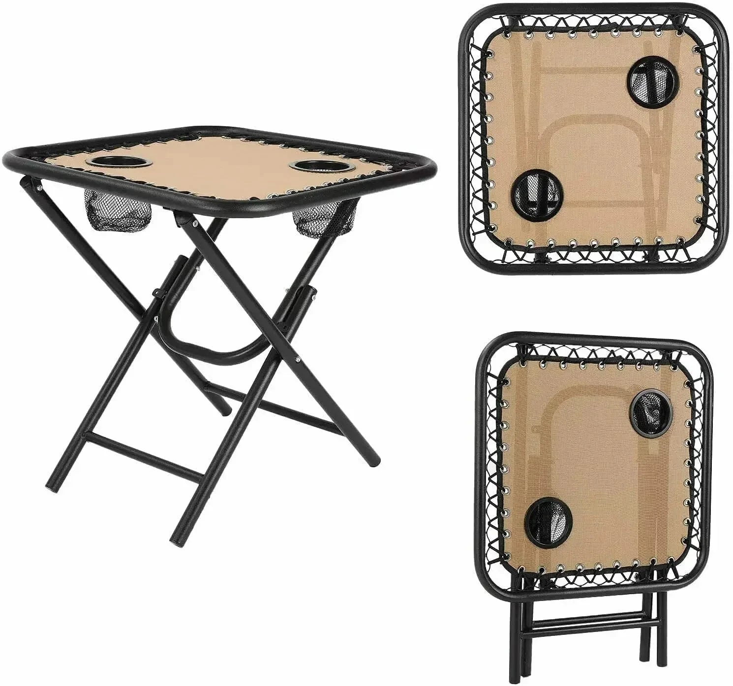 Homfa Garden Sun Lounger Set with Table Folding Adjustable Zero Gravity Recliner Chair Seat Indoor/Outdoor Manwatstore