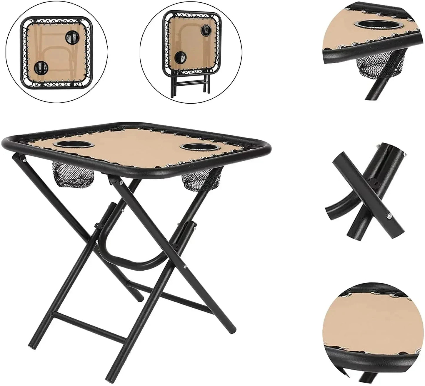 Homfa Garden Sun Lounger Set with Table Folding Adjustable Zero Gravity Recliner Chair Seat Indoor/Outdoor Manwatstore