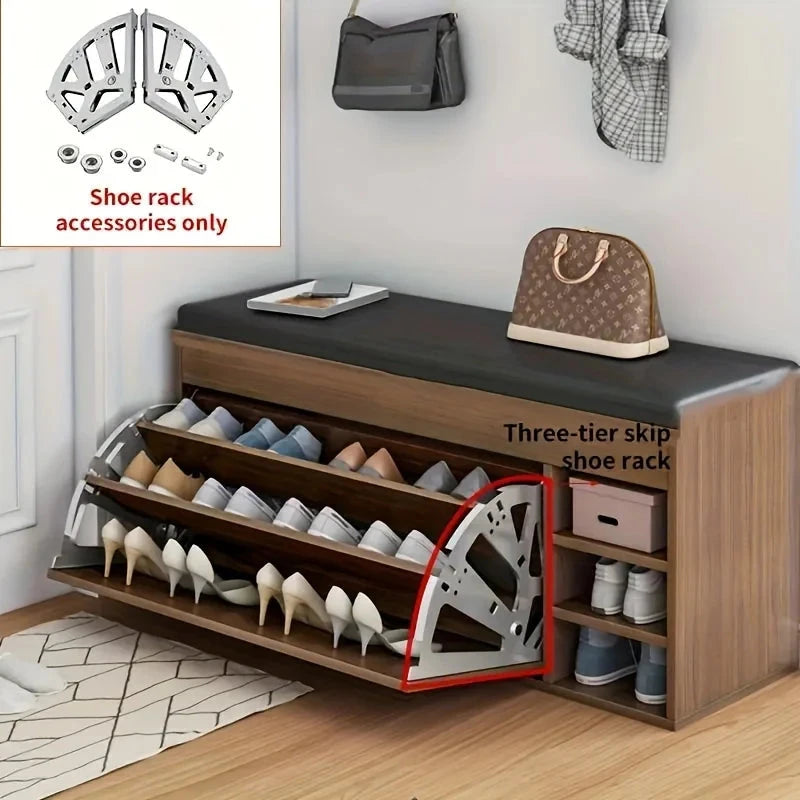 Hot Selling Flip Shoe Cabinet Accessories Stainless Steel Thickened Shoe Cabinet Accessories Hardware Hidden Flip Rack Manwatstore