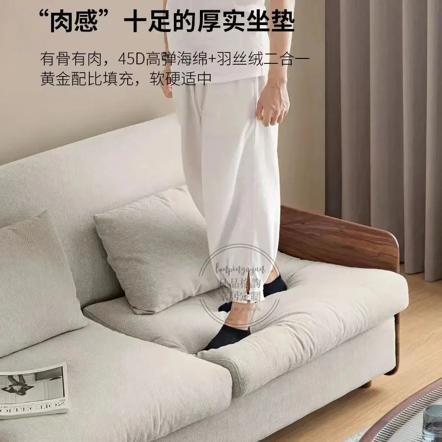 House Decoration Sofa Bed For 2 Person Wood Folding Sofa Full Size Frame Multifunctional Pull Out Hotel Furniture Living Room Manwatstore