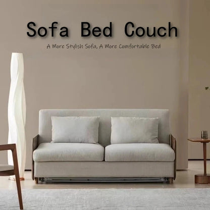 House Decoration Sofa Bed For 2 Person Wood Folding Sofa Full Size Frame Multifunctional Pull Out Hotel Furniture Living Room Manwatstore