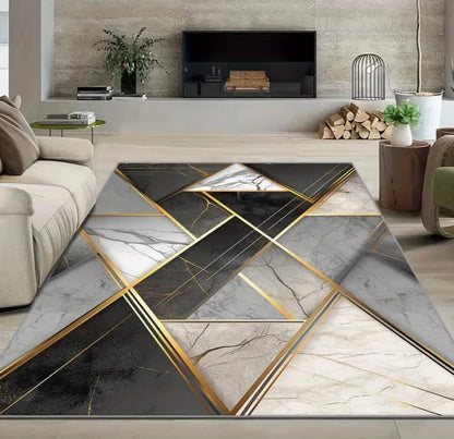Imitation Cashmere Geometric Carpet Modern Art-Style Digital Printed Carpet Comfortable and Beautiful, Versatile Decoration Mats Manwatstore