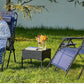 JHK Zero Gravity Set of 2 Portable Recliner Camping Patio Outdoor Garden Lounge Chair with Cup Holder Trays Adjustable Pillow Manwatstore