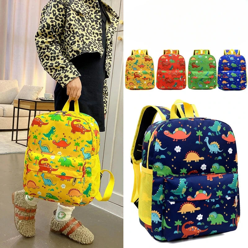 Kids Cartoon Backpack Preschool Kindergarten Bookbag Toddler School Bag for Boys Girls Dinosaurs, Large Capacity, Lightweight Manwatstore