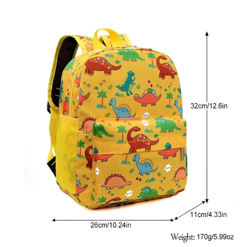 Kids Cartoon Backpack Preschool Kindergarten Bookbag Toddler School Bag for Boys Girls Dinosaurs, Large Capacity, Lightweight Manwatstore