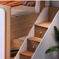 Kids Floating Bunk Bed with Bookshelves & High Guardrail | Twin Loft Bed with Storage Manwatstore