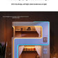 Kids Floating Bunk Bed with Bookshelves & High Guardrail | Twin Loft Bed with Storage Manwatstore