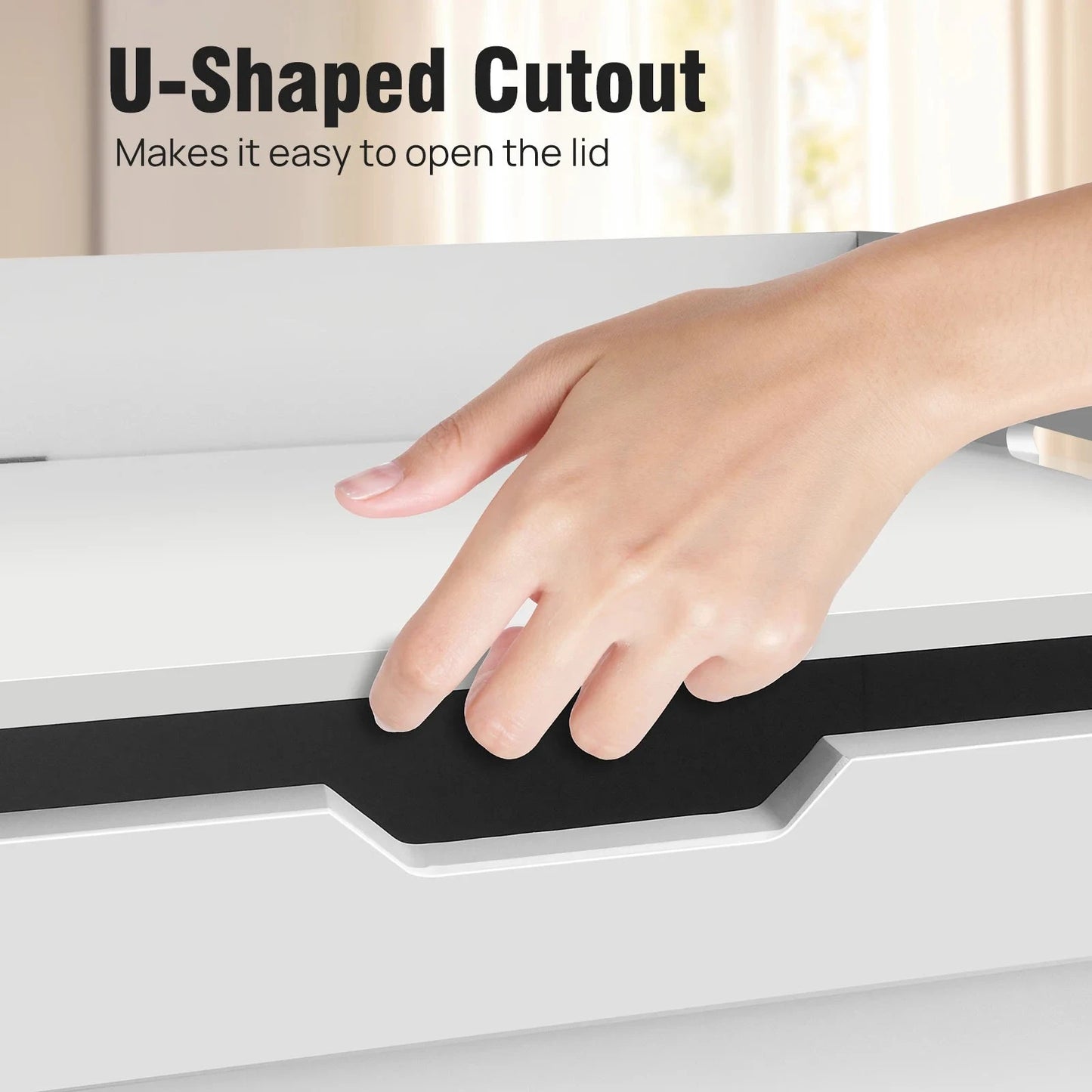 Kids Wooden Toy Storage Organiser – Modern White MDF Chest with Safe-Closing Lid Manwatstore