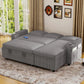 L-Shaped 2-in-1 Convertible Sofa Bed with Pull-Out Sleeper, Storage, USB Ports & Cup Holder Manwatstore
